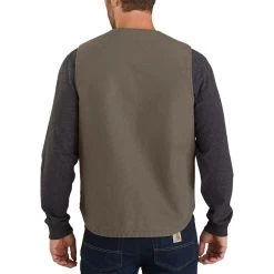 Carhartt Washed Duck Sherpa Lined Vest - Men's -Men's Outdoor Gear BLA D1 19
