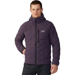 Mountain Hardwear StretchDown Hooded Jacket - Men's -Men's Outdoor Gear BLU
