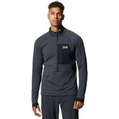Mountain Hardwear Polartec Power Grid Half-Zip Jacket - Men's -Men's Outdoor Gear BLUSLAHEA