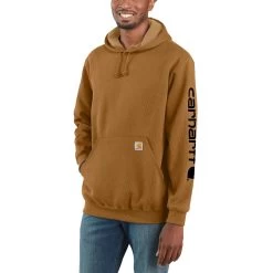 Carhartt Midweight Signature Sleeve Hooded Sweatshirt - Men's -Men's Outdoor Gear CARBRO