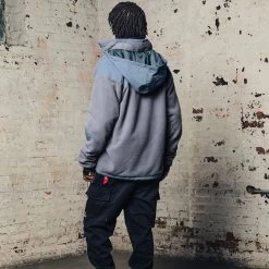 Alpha Industries Mixed Media Fleece Full-Zip Hoodie - Men's -Men's Outdoor Gear SLABLU D7