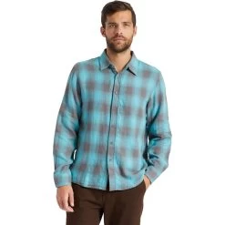 Brixton Bowery SW Long-Sleeve Flannel - Men's -Men's Outdoor Gear TEAPEB