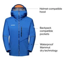 Mammut Nordwand Light HS Hooded Jacket - Men's -Men's Outdoor Gear AZU D24
