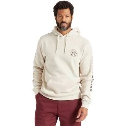 Brixton Crest Hoodie - Men's -Men's Outdoor Gear BEBUORBLA