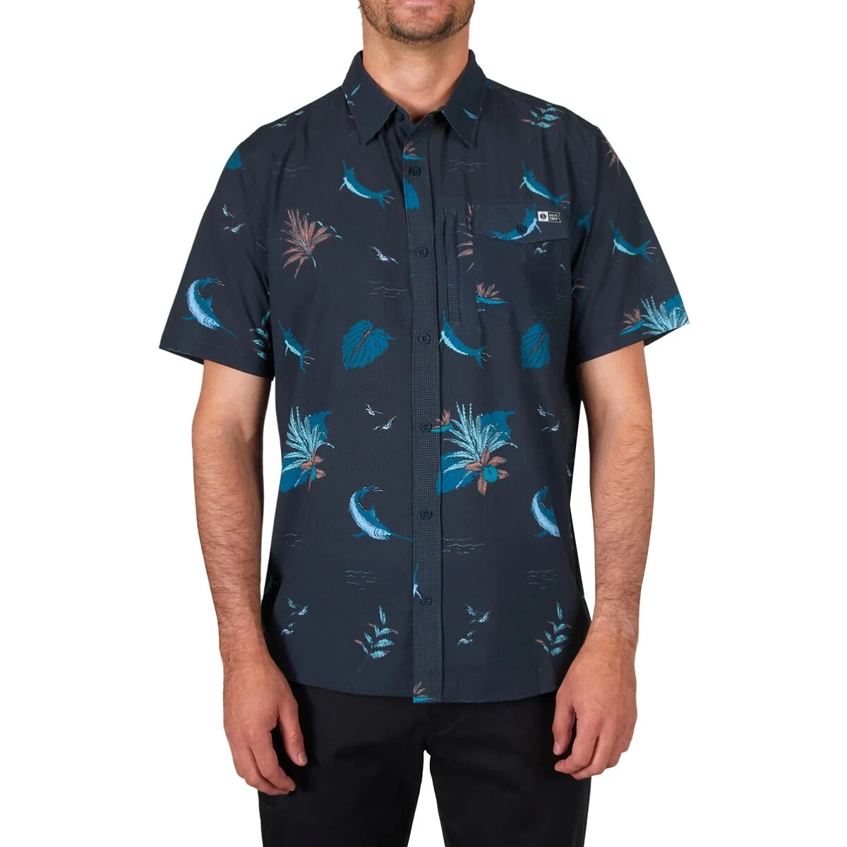 Salty Crew Ernesto Short-Sleeve Perforated Tech Woven Shirt - Men's 3 Salty Crew Ernesto Short-Sleeve Perforated Tech Woven Shirt - Men's