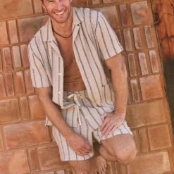 Marine Layer Saturday Basket Weave Stripe Short - Men's -Men's Outdoor Gear KHANAVSTR D5